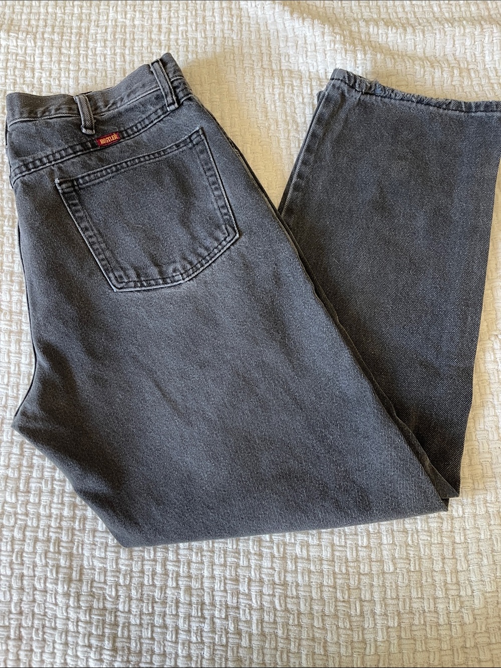 Rustler Men's Charcoal Gray Straight Jeans